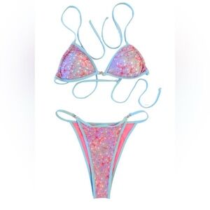 NWT Strawberry Milk Mob Milky Way Bikini Top Size Medium